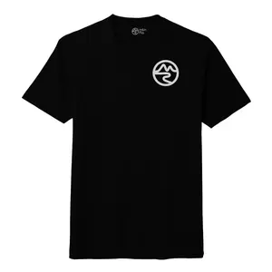 Topographic Map Outdoor Tee | Black | Ring-Spun Cotton Blend | Mtn Flo