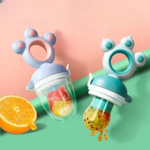 Cute Paw Design Rotating Push-Type Fruit Feeder, Silicone Fresh Food Feeder Pacifier, Baby Feeding Tool for Safe & Healthy Meals