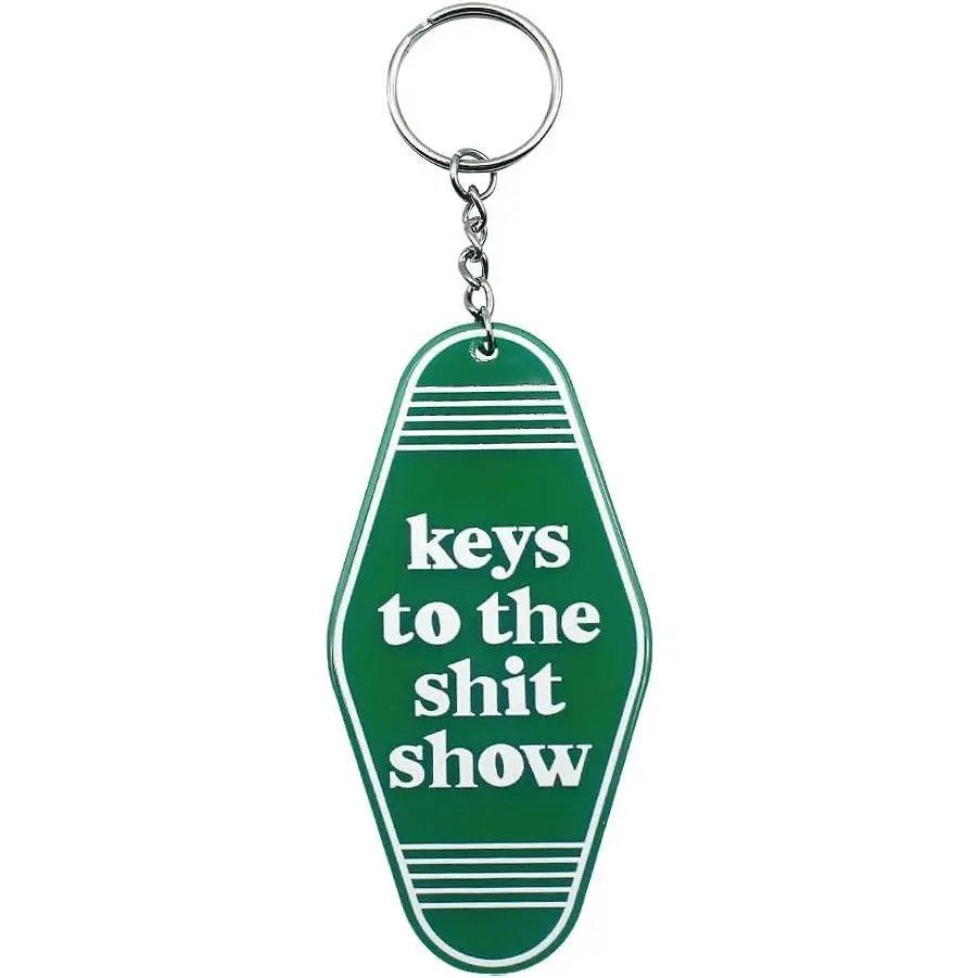 Funny "Keys to the Shit Show" Novelty Keychain, Gag Gift for Men, Women - White Elephant & Birthday Gift Idea (Fashion Accessory)