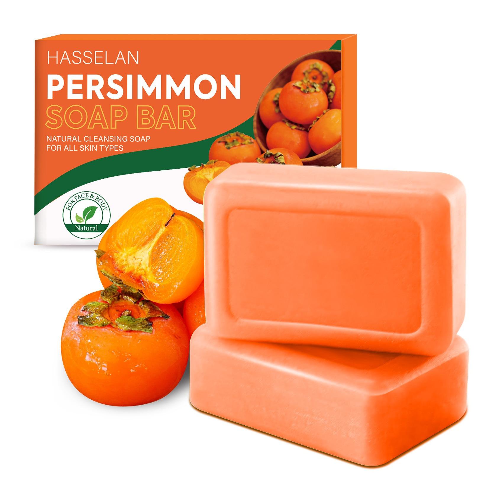 Natural Persimmon Essential Oil Handcrafted Soap – Deep Cleansing, Oil Control & Hydrating for Face & Body