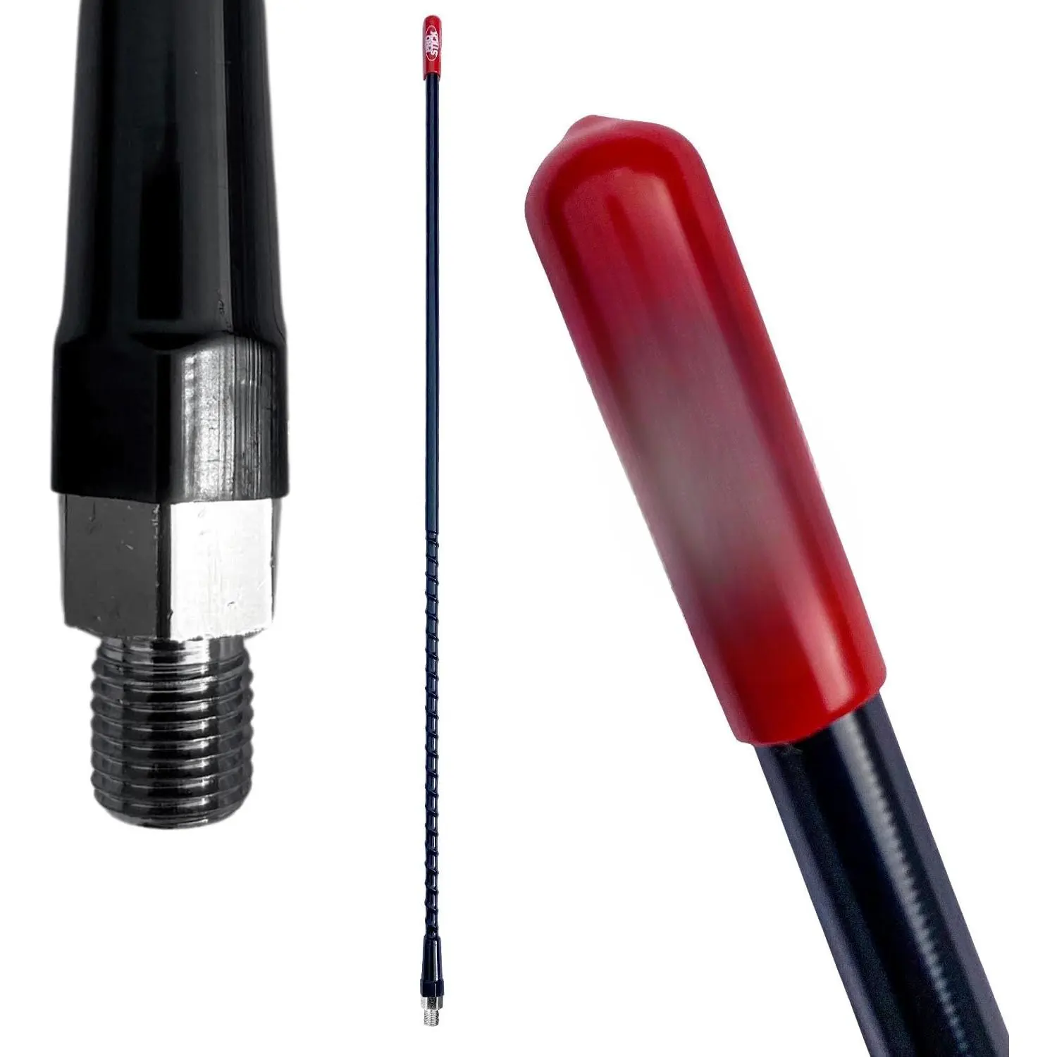 4` Foot Fiberglass 1000 Watt - Black CB Radio Antenna