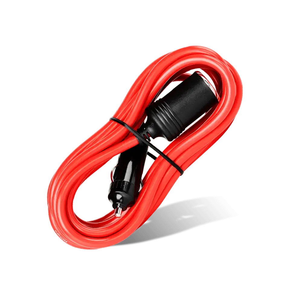 Nilight 6FT Durable & Safe-to-Use Automotive Universal Cigarette Lighter Socket Extension Cord Cable - 12V/24V, 120W, 1pcs, Red, Overcurrent Protection - Car Electronics Accessory for Traveling, Father's Day Gift