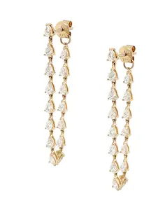 Diamond & Gold Teardrop Earrings