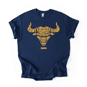 Zodiac Characteristics Navy Blue T-Shirt – All Signs Available - Sizes S - 5X