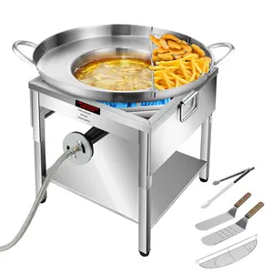 ARC 23" NSF Certified Concave Comal & Discada Cooker Set with 200,000 BTU Propane Stove, Outdoor Cooking Combo for Tacos, Tortillas, Turkey Fry, Seafood Boil