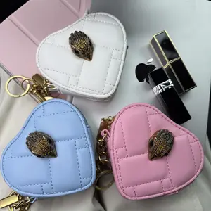 Mini heart-shaped lipstick bag, versatile shoulder and crossbody bag, earphone bag, embroidered cute lipstick bag for women