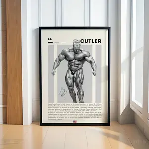 Bodybuilding Motivational Poster, Fitness Wall Art, Gym Decor for Men, Muscle Inspiration Print, Man Cave Wall Art
