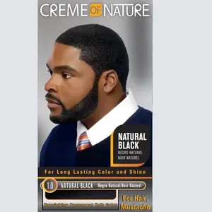 Cream of Nature Men's Natural Black Hair Color for Mustaches & Beards - 50ml Long Lasting Permanent Formula