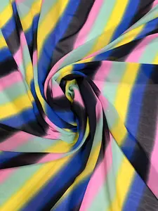 Rainbow Chiffon Fabric