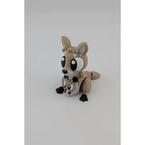 Mini Flexi Kangaroo Keychain – Adorable Articulated Charm with Joey