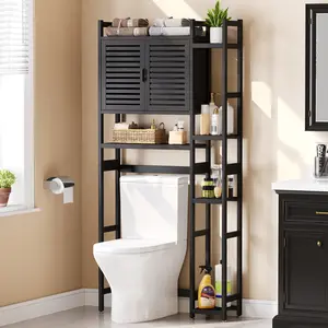 Yitahome Over The Toilet Storage Bamboo Over-The-Toilet Cabinet with Shelf for Bathroom Storage, Space Saver for Restroom, Laundry, Black Yitahome Over The Toilet Storage Bamboo Over-The-Toilet Cabinet with Shelf for Bathroom Storage, Space Saver for Restroom, Laundry, Black