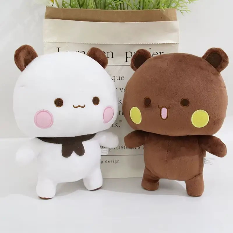 22cm/8.66in Cute Bubu and Dudu Panda Plush Doll Soft Sleeping Buddy Kawaii Cartoon Fluffy Bear Toy Car Sofa Decor Christmas/Birthday Gift