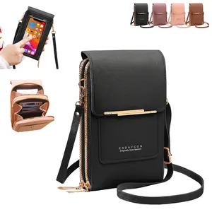 Women's 2026 Trendy Minimalist Elegant Touchscreen Crossbody Phone Wallet - Cross Body Bags, Purses, Shoulder Bags, Trending Purses with Multi-Card Slots, Coin Pouch, Adjustable Strap, Water-Resistant, Gym, Shopping Travel Use
