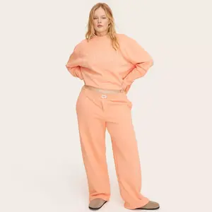Women's High-Rise Boxer Sweatpants - Parke Peach Orange XXL