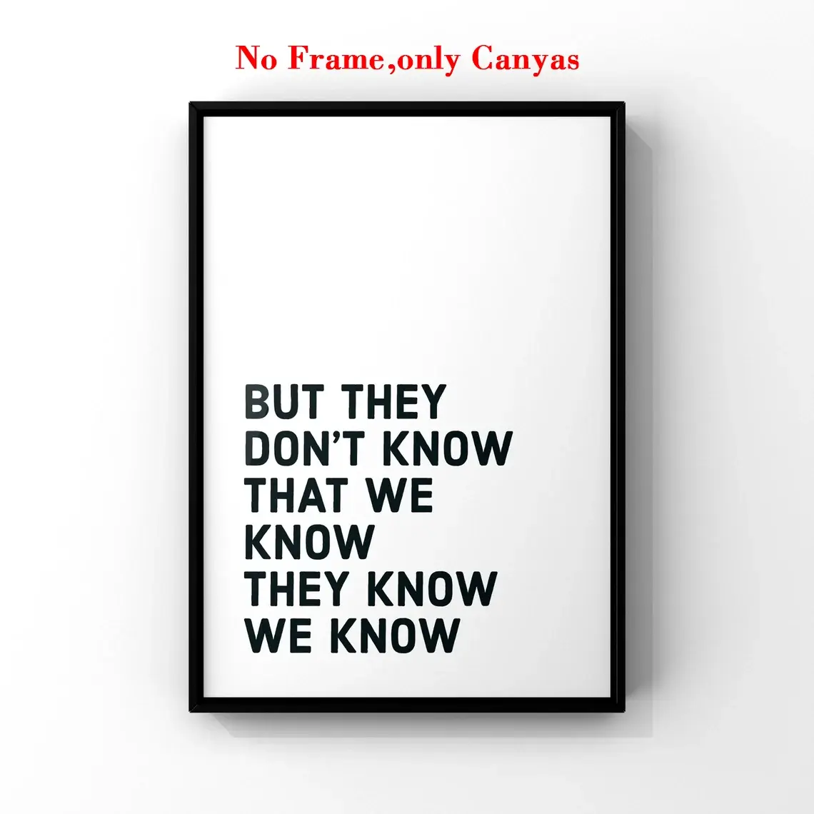 Wall Art Quote Poster, Fun TV Quotes Print, Canvas Print, Friends Quote Prints, Interesting Art with Sayings, Perfect for Bedroom and Living Room, Home Decor Accessory