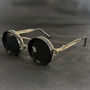Adjustable Steampunk Glasses, Durable Aluminum Magnesium Lenses, Fashion Protective Eyewear, Perfect for Role-Playing & Holiday Gifts
