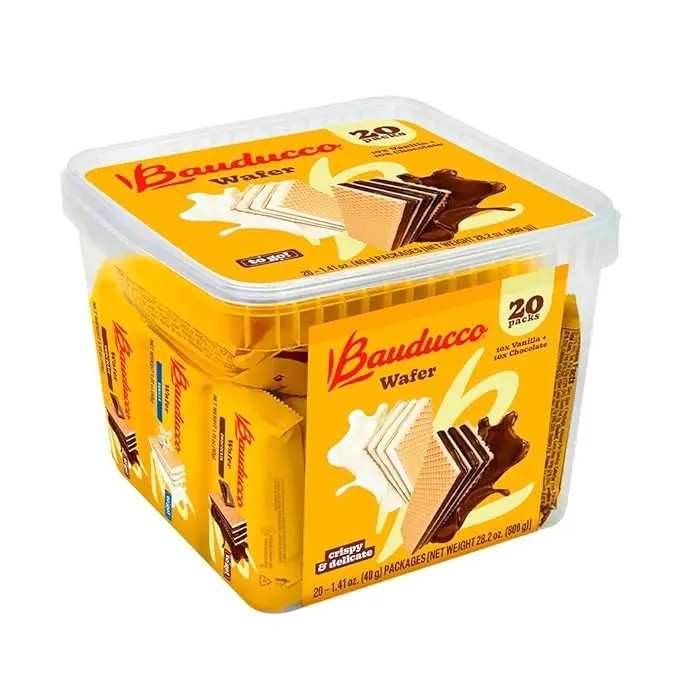 Chocolate & Vanilla Wafer Cookies - Convenient Single Serve Wafer Cookies With 3 Layers of Cream - Delicious Sweet Snack on the go or Dessert 28.2oz (Pack of 20)