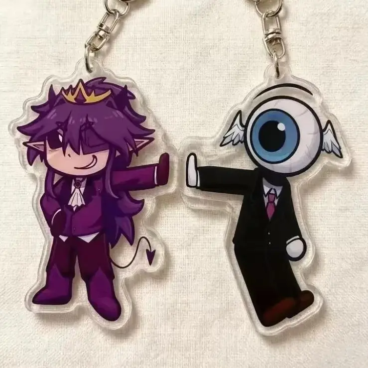 Unstable Universe Tax Duo Acrylic Keychains Wemmbu & Eggchan Best Friend Keyring SMP Gamer Fans Collection - Kawaii, Cute Keyring Accessory, Fun Charm For Backpack Or Purse | High Quality and Customer Favorite Items