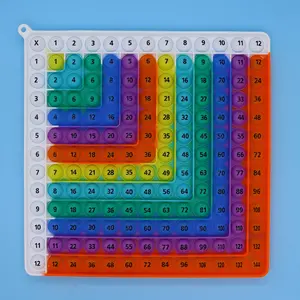 Multiplication Game Table, 12x12 Math Pop Board, Addition & Multiplication, Rainbow Dimplefingertip Toys, Stress Relief, Back to School, Math Learning Tools, Table Math Games