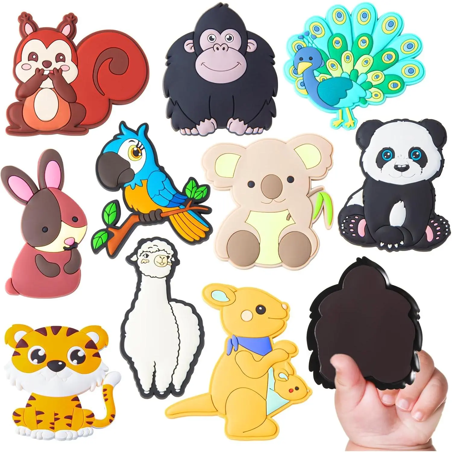 Fridge Magnets for Toddlers 1-3,Cute Animal Fridge Magnets for Kids,Large Size Toddler Magnets for Refrigerator,Strong Fridge Magnets Funny Magnetic Toys Babies Gift for Boys&Girls Ages 1+
