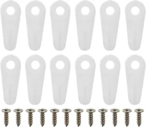 100 count Frame Picture Turn Button with 100 Screws Clip Board Fasteners Hardware for Hanging Pictures Photos Drawing DIY Craft Posters White 24X10mm