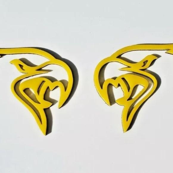 Pair HELLHAWK Emblem fits Jeep Trackhawk fenders Grand Cherokee - FMSgear by Factotum Motorsports badge nameplate logo