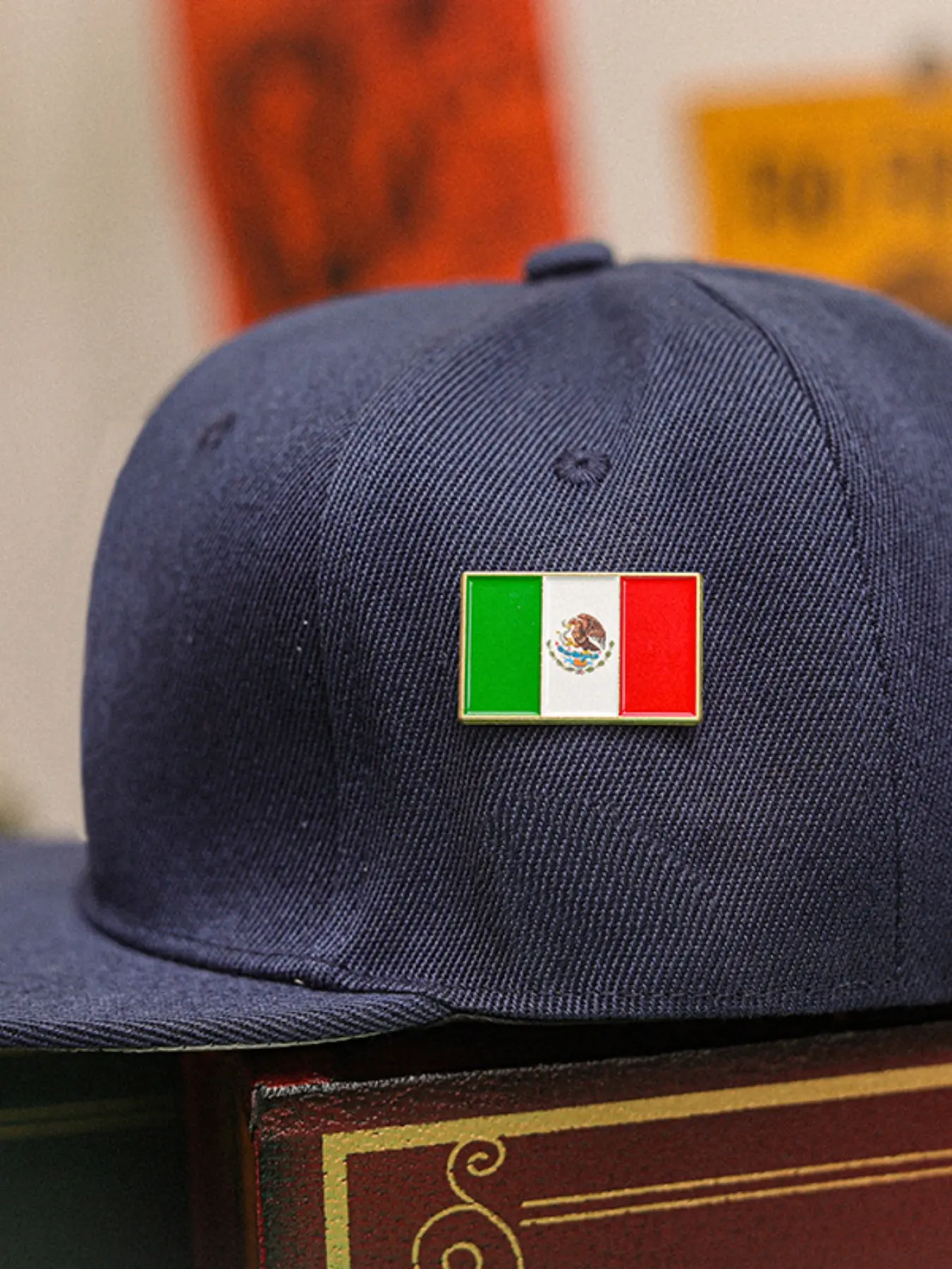Mexican Flag Lapel Pin, Traditional Ethnic Style Hat Badge, Cultural Theme Accessory, Holiday Event Decoration, Mexican Heritage Gift