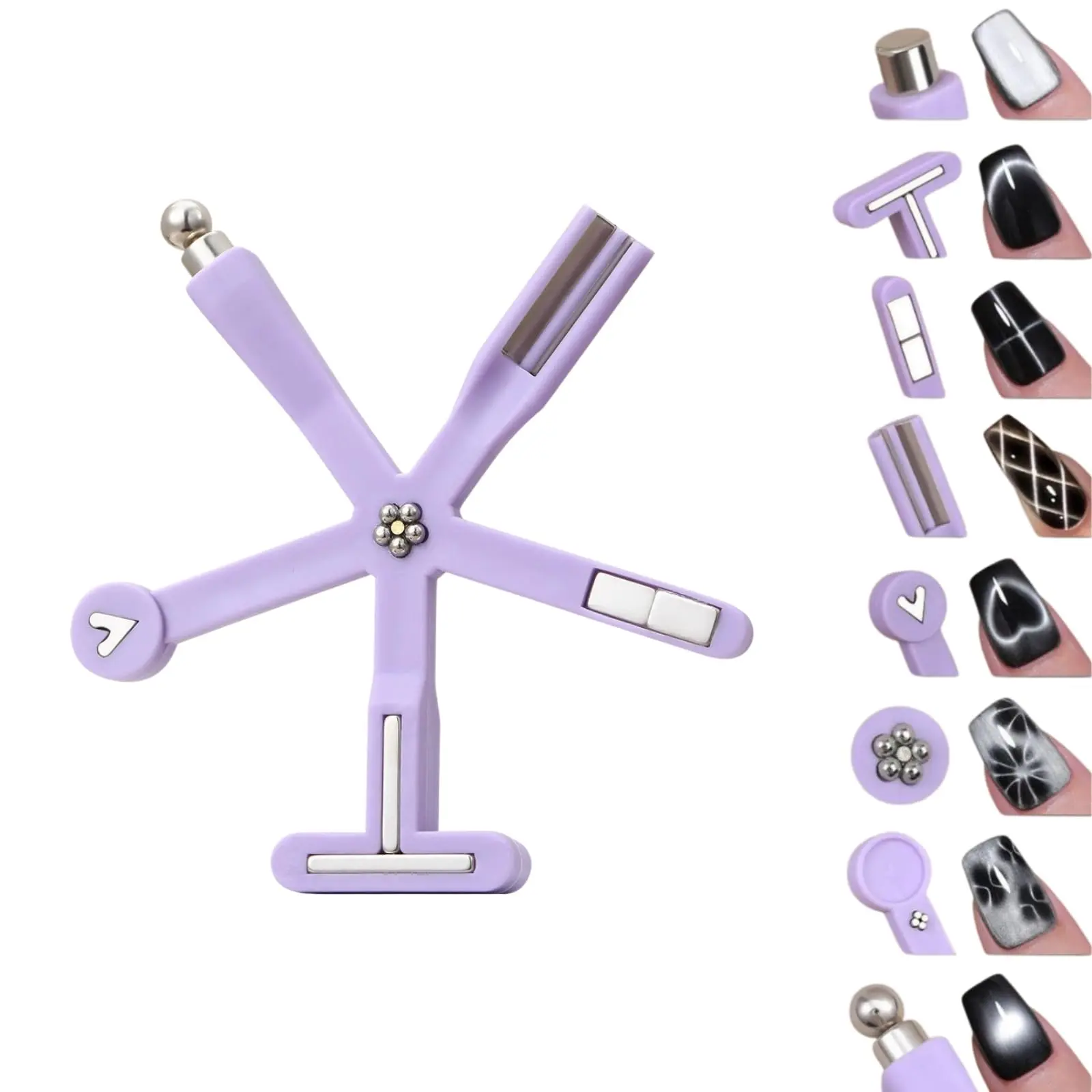 8-in-1 Nail Magnet, Multi-functional Cat Eye Gel Nail Polish Magnet, for nail art, Home Nail Art, strong magnetic nail polish magnet, manicure design tool, Nail Art Accessories, Nail Tools, Nail Art Supplies