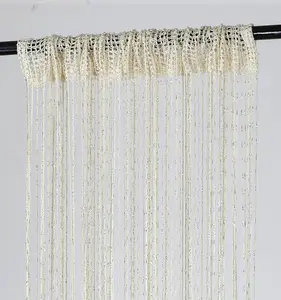 1 Piece Rod Pocket Decorative Door String Curtain Wall Panel Fringe Room Divider