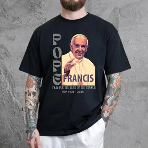 Fray for Pope Francis T-Shirt, Hoodie, RIP POPE, Jesus Love POPE, The Whole World is With Him Shirt, Gifts for Christian, Head of