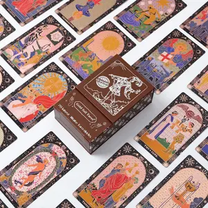 Veyra Luxury Tarot Cards Set - 78pcs Butterfly Gold Foil Tarot Deck with Premium Leather Case & Full Guidebook, Ideal for Beginners & Collectors