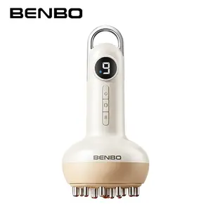 BENBO Advanced Electric Meridian Massage Brush, Premium Heated Vibration Body Massager Tool, USB Rechargeable Portable Full Body Massage Device for Neck, Back, Arms and Legs, Relaxation Gift