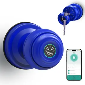 UMIK 3-in-1 fingerprint smart lock Tuya App WiFi Remote Control Electronic Door Knob Lock - Keyless Entry with Auto-Lock, Fast Biometric Sensor,  - Easy Install automatic Door Lock for Home Bedroom Office Apartment Fingerprint entrance