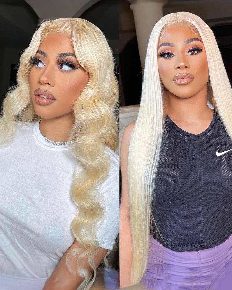 [Wig Clearance Sale] Suntuhair 100% Human Hair Wig 613 Lace Front Wig Human Hair Blonde 13X4 HD Transparent Lace Front Wigs Human Hair 180% Density Blonde 613 HD Straight Lace Frontal Wig Pre Plucked