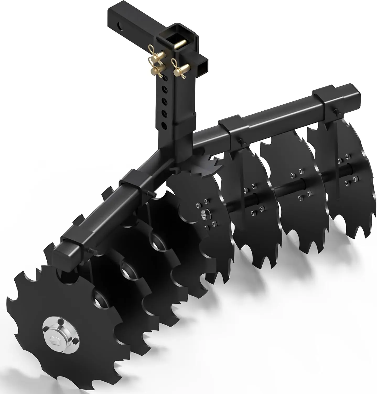 【fathersdaygift】OEDRO 32" Cut Width Disc Plow Harrow with Universal 2" Receiver Mount for ATV/UTV, Black