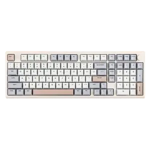 Epomaker Galaxy100 1800 ANSI Layout VIA Gaming Wireless Keyboard with Knob - Aluminum Gasket Creamy Keyboard with Cushioning Materials Tri-Mode USB-C/BT 5.0/2.4GHz South-Facing RGB Backlight desk accessories Hot-Swap Custom