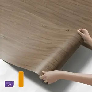 1 Roll 40cm/15.7in Wood Grain Texture Peel and Stick Floor Tiles Wear Resistant Easy to Clean with Free Installation Tools Waterproof Self Adhesive Vinyl Floor Planks Removable Renter Friendly Floor Stickers for Bedroom Kitchen Living Room DIY Home Decor