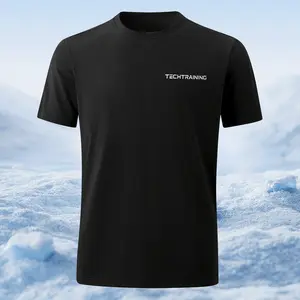 Men’s quick-dry T-shirt — breathable polyester fabric that wicks moisture, crew-neck athletic T-shirt suitable for the gym, running, and casual wear; also available as a pure cotton casual T-shirt.