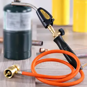 Propane Torch Hose Kit 3.6FT, Trigger Start MAPP Gas Torch with Heat Control, 3600℉ High Temp Soldering Welding Torch for Propane / MAP-PRO Cylinders