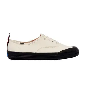Keds Champion Toe Cap Splash Canvas Oatmeal/Black  KW-CHTCAP-5 Women's