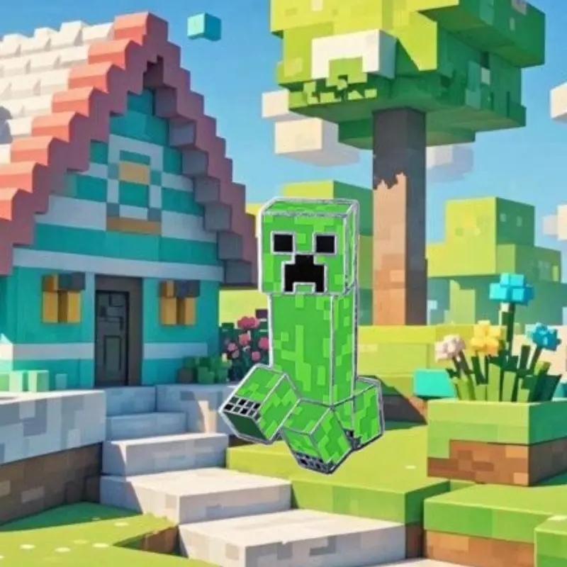 Minecraft Officially Licensed Creeper Pin Enamel Brooch, Hat Pins, Lapel Pins, Collectible Pins, Cute Fashion Badge for Jackets & Bags, Perfect Birthday Gift for Fans