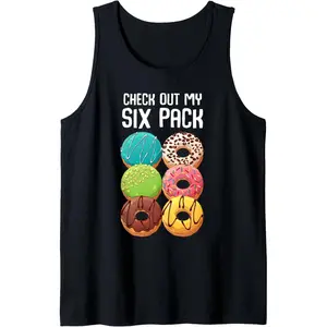 Check Out My Six Pack Donut - Funny Gym Tank Top