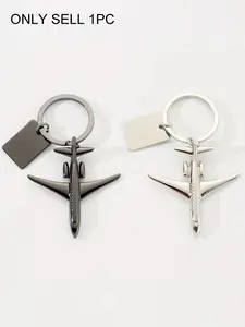 City Creative Zinc Alloy Airplane Model Keychain, Durable Metal Keyring with Ring, Keychain Parking Key, Perfect Gift for Valentine's Day, Birthday, Anniversary