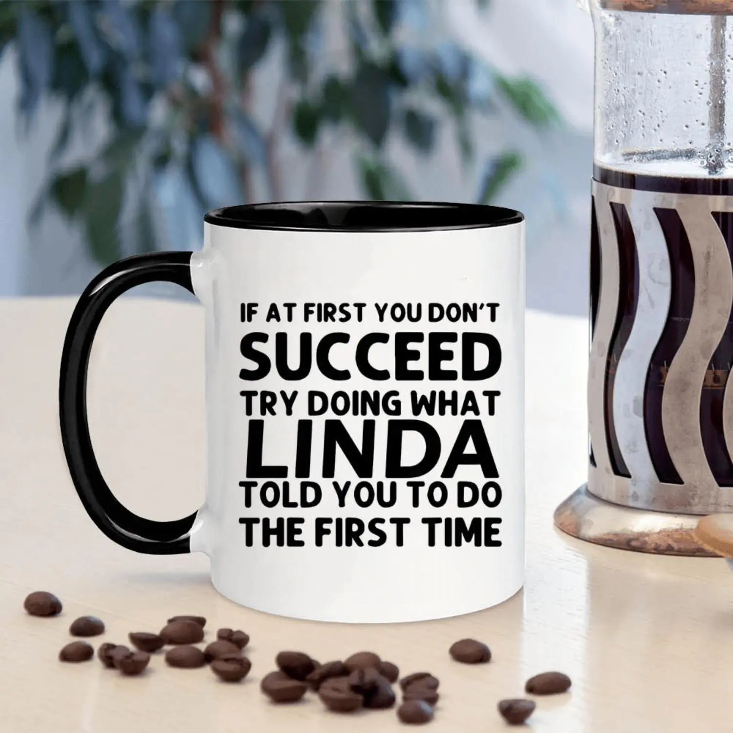 LINDA Insulated Ceramic Cup - Suitable for Both Hot And Cold Beverages, Reusable, Hand Wash Only - Ideal Present for Birthdays, Holidays, Christmas, New Year, Valentine'S Day - White