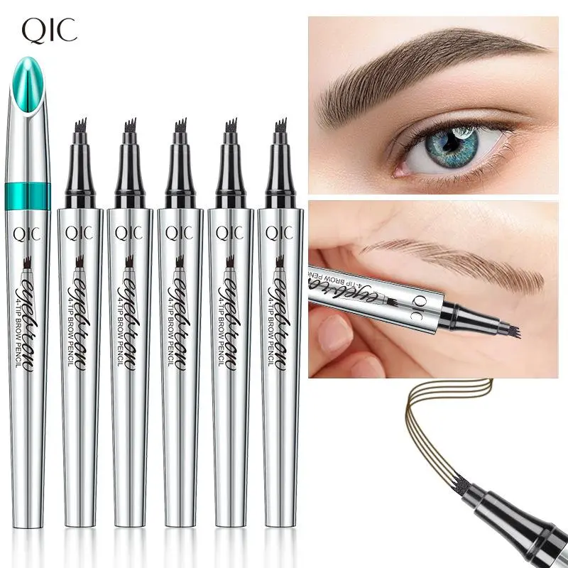 Waterproof Micro-Fork Eyebrow Pencil, Long-Lasting Brow Pen for Natural Hair-Like Strokes, Smudge-Proof Makeup Tool for Daily Use & Soft Glam