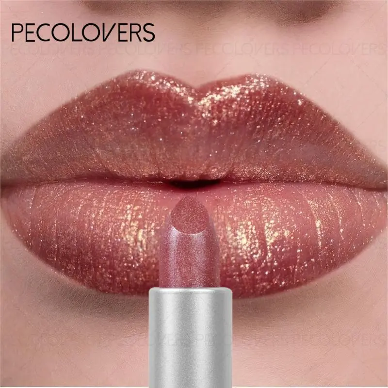 1pc Luminous Metallic Shine Glossy Lipstick, Long Lasting Glossy, Ultra-Lightweight Non-Sticky, Waterproof Long-Wearing Smudge-Proof, Creamy Application For Flawless Lips, Makeup Newbies & Enthusiasts, For Daily Formal Party & Holiday Presents