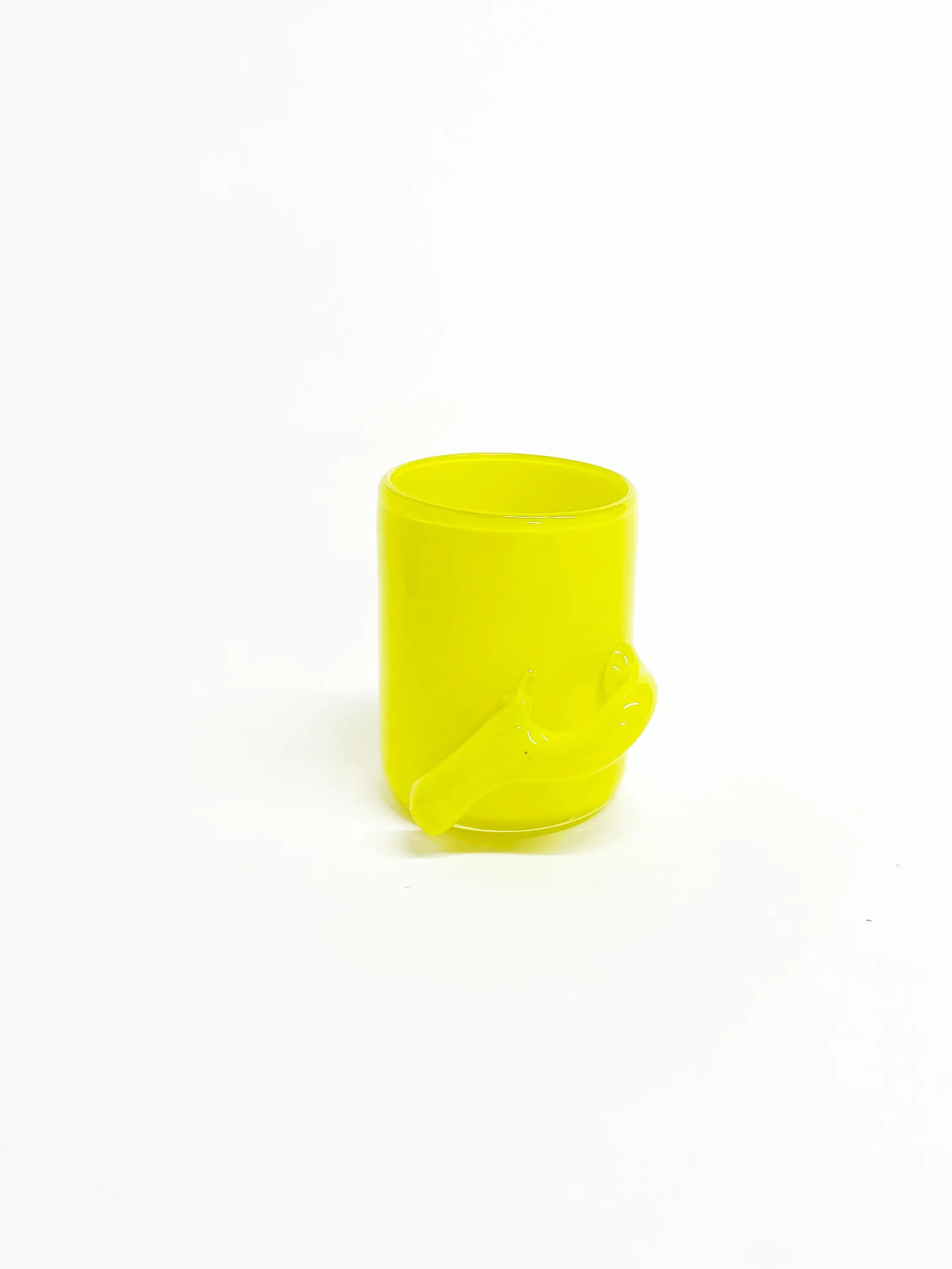 Sticky Glass Dribble Cup #3 - Neon Hand Blown Glassware- Drinkware