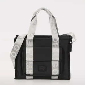 ZIMEGO ACE HAND TOTE ZB106 - 100% Nylon Casual Book Bag with Adjustable Straps & Detachable Crossbody Strap for Women