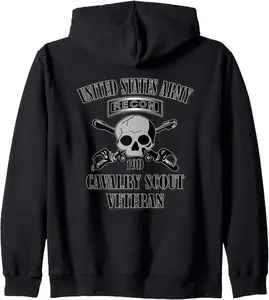 U.S. Army Cavalry Scout Veteran (Back Design) Pullover Hoodie