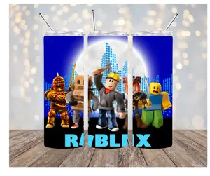 Roblox Game Stainless Steel Tumbler 20 oz drinkware cup Portable tumblers Bottle Lid Straw Flasks Stylish